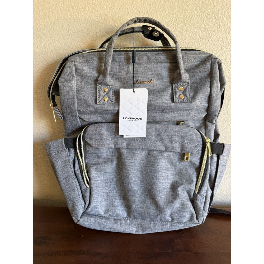 New Lovelook Women’s Laptop School Backpack Grey With Tags